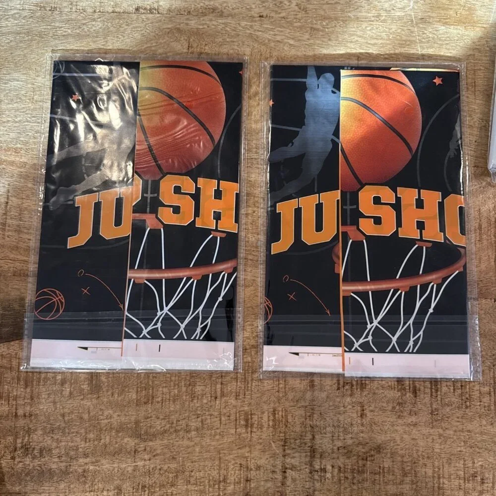 Basketball Theme Birthday Banner party decorations Poster Cake Toppers Table